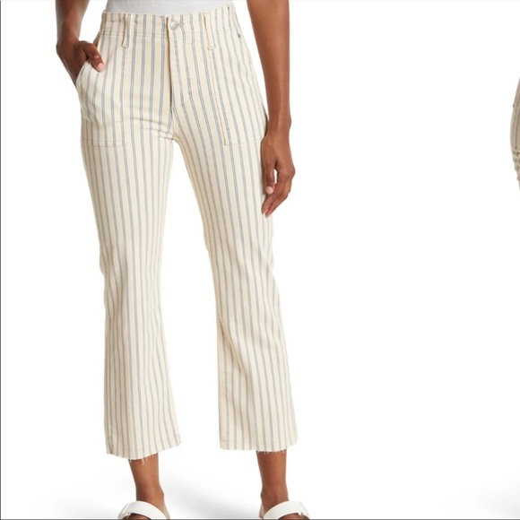 NWT Joe’s Jeans Utility Crop Stripe Denim - Picture 1 of 10